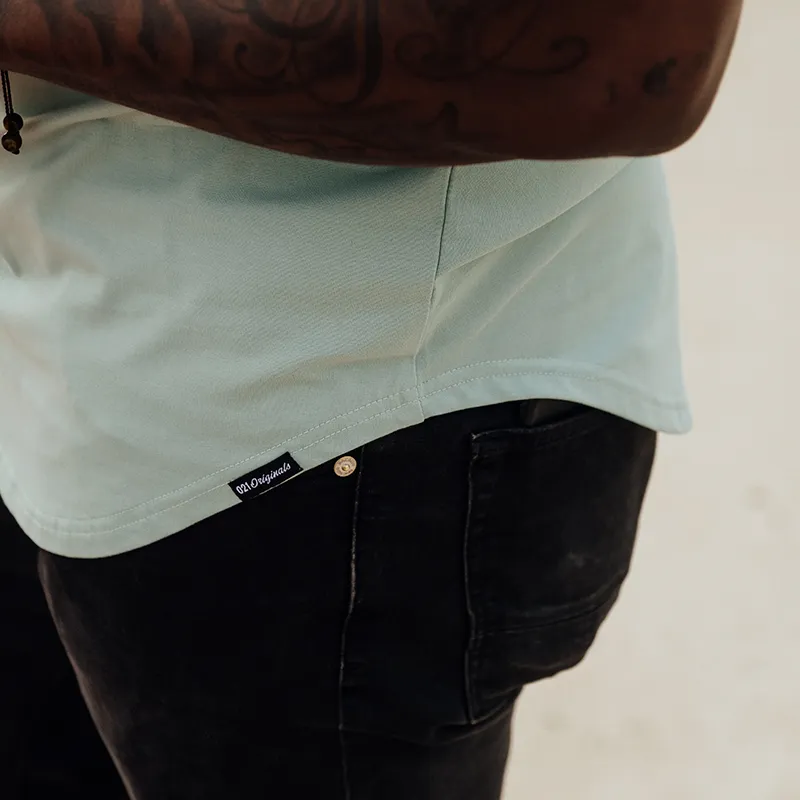 021 ESSENTIAL DROP-CUT T-SHIRT - SEA FOAM