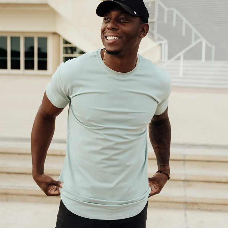 021 ESSENTIAL DROP-CUT T-SHIRT - SEA FOAM