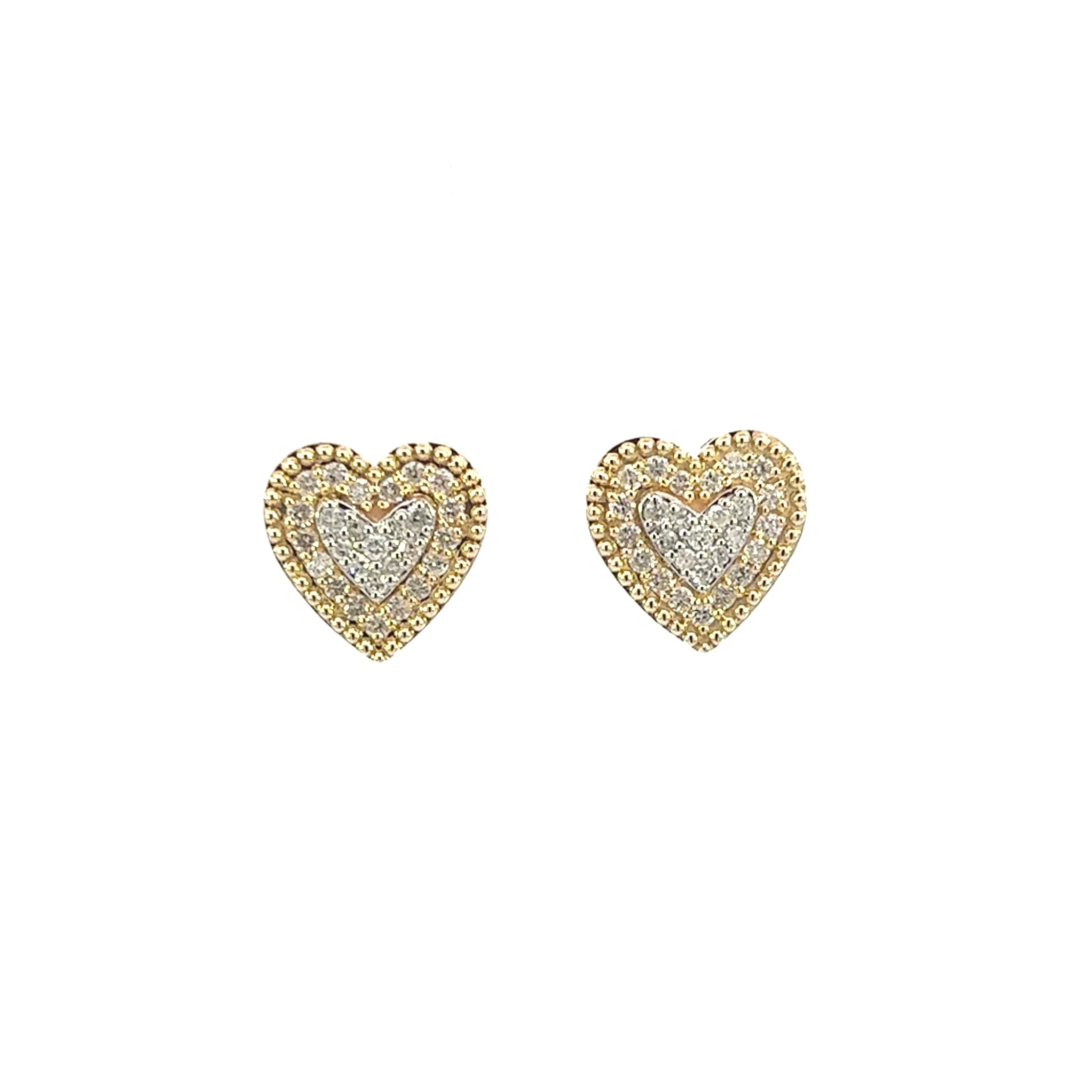 10k Layered Lavish Heart Earrings