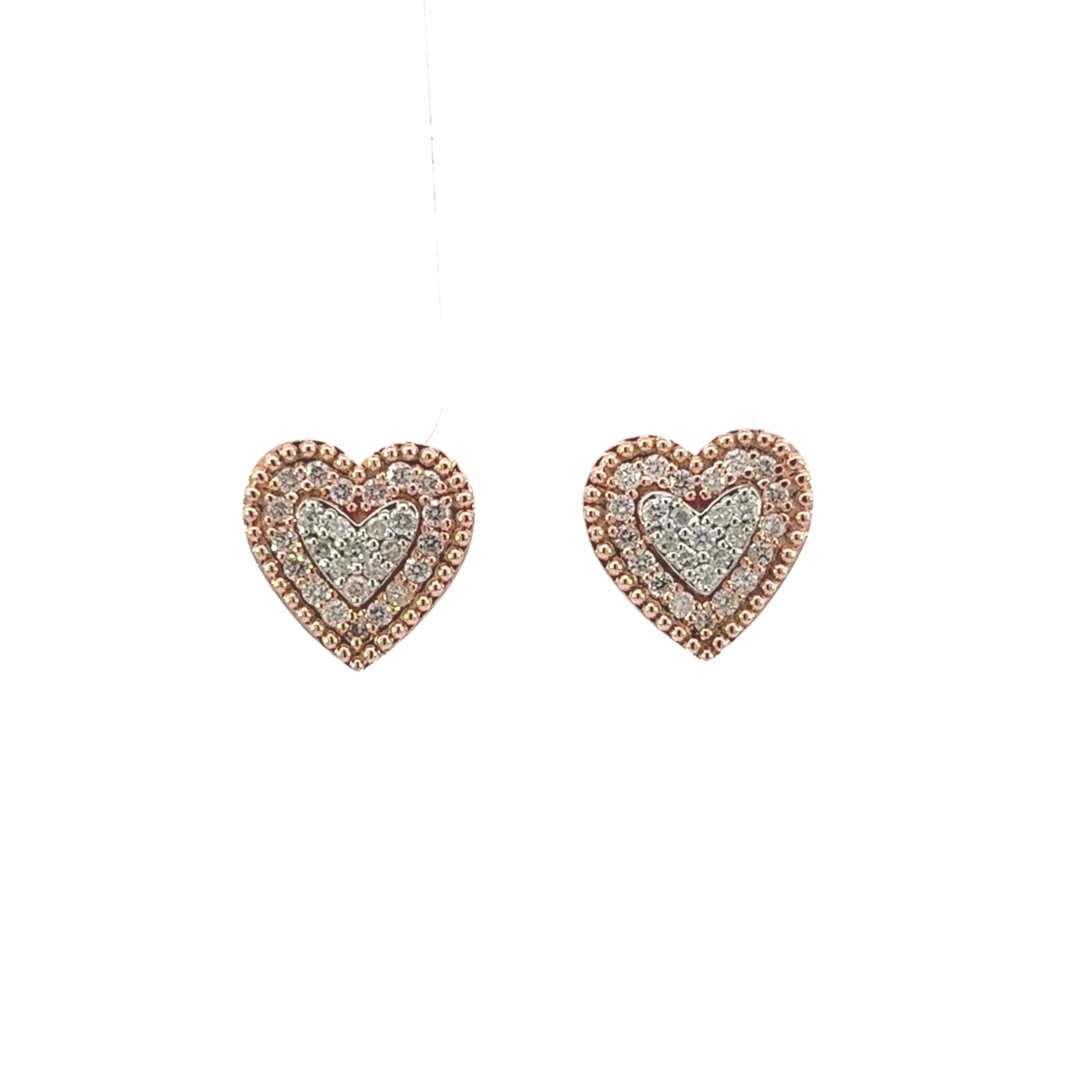 10k Layered Lavish Heart Earrings