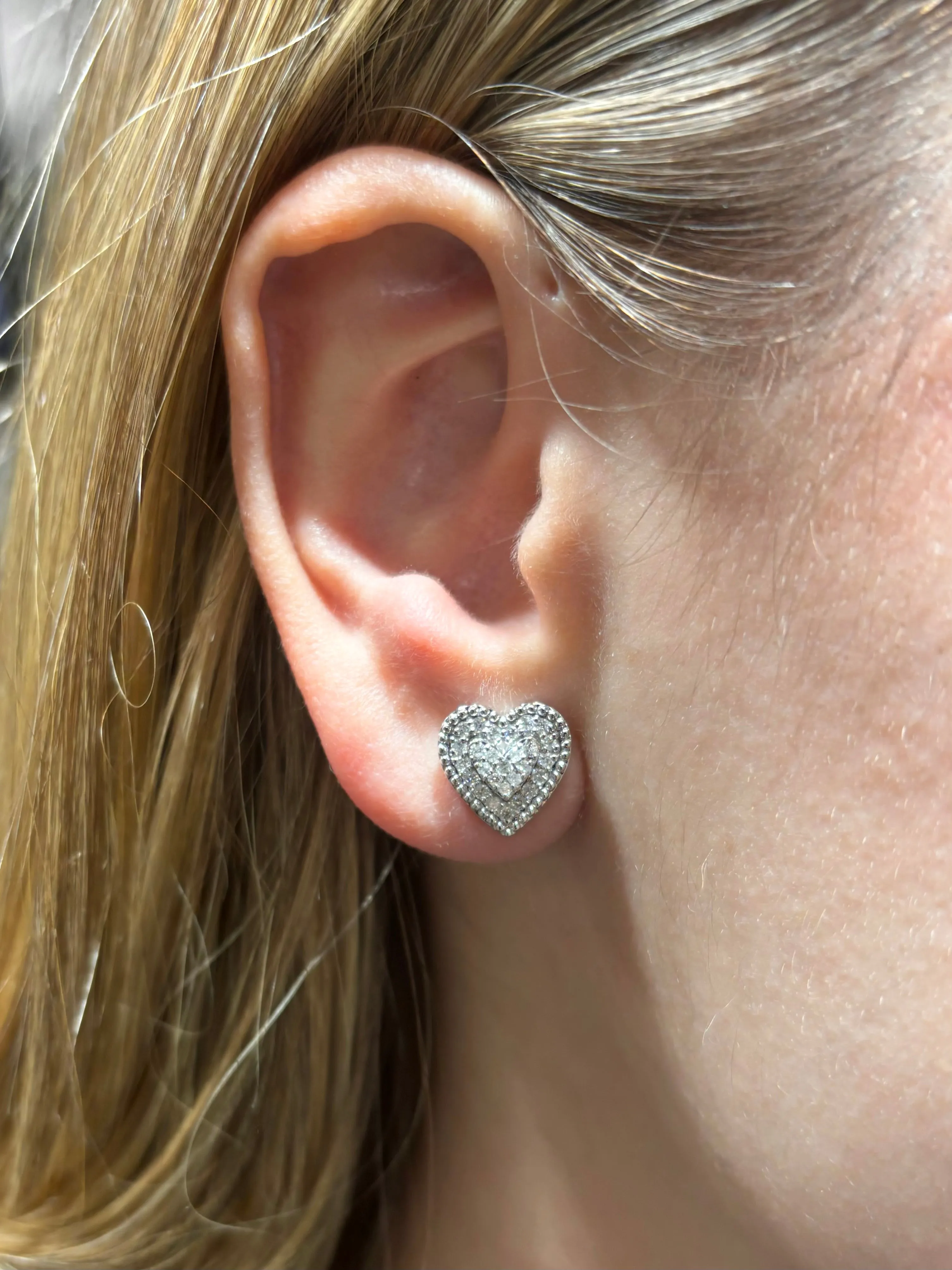 10k Layered Lavish Heart Earrings