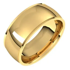 10K Yellow 8 mm Comfort Fit Edge Band Size 8