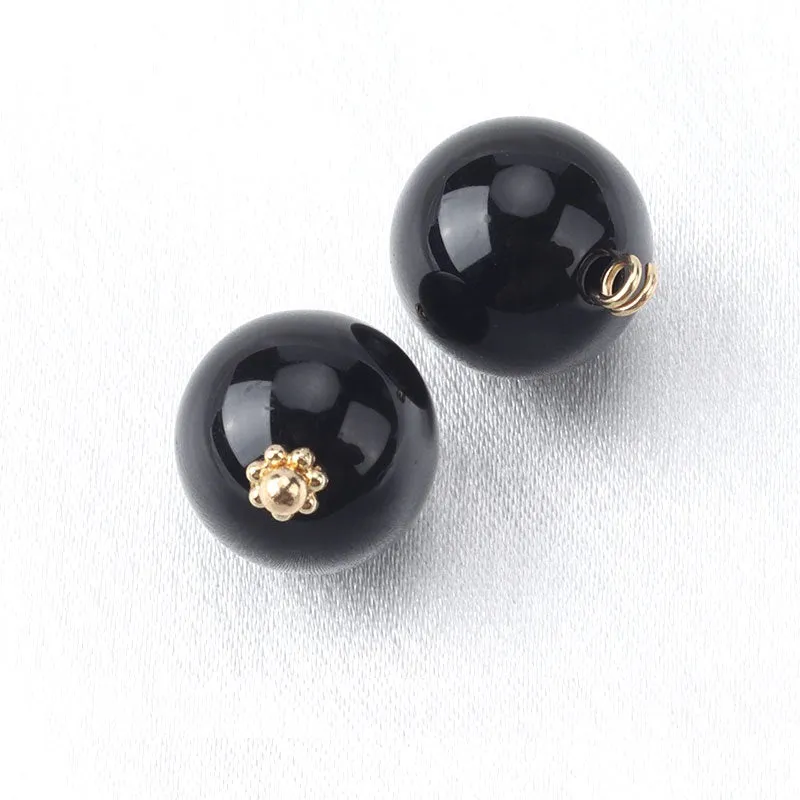 13mm Resin Bead Buttons with Flower Base for Chinese Silk Cheongsam Shirts 12pcs
