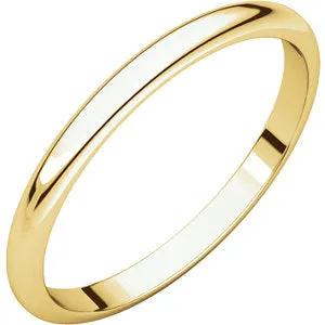 14K Yellow 1.5 mm Half Round Band Size 9.5