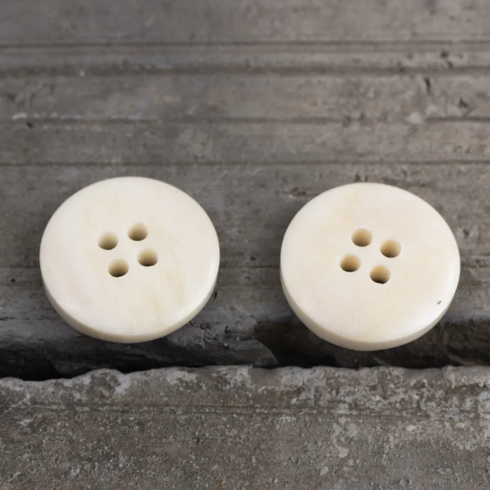 18-32L Dark Brown Bovine Bone Buttons For Linen Cotton Shirts 10pcs