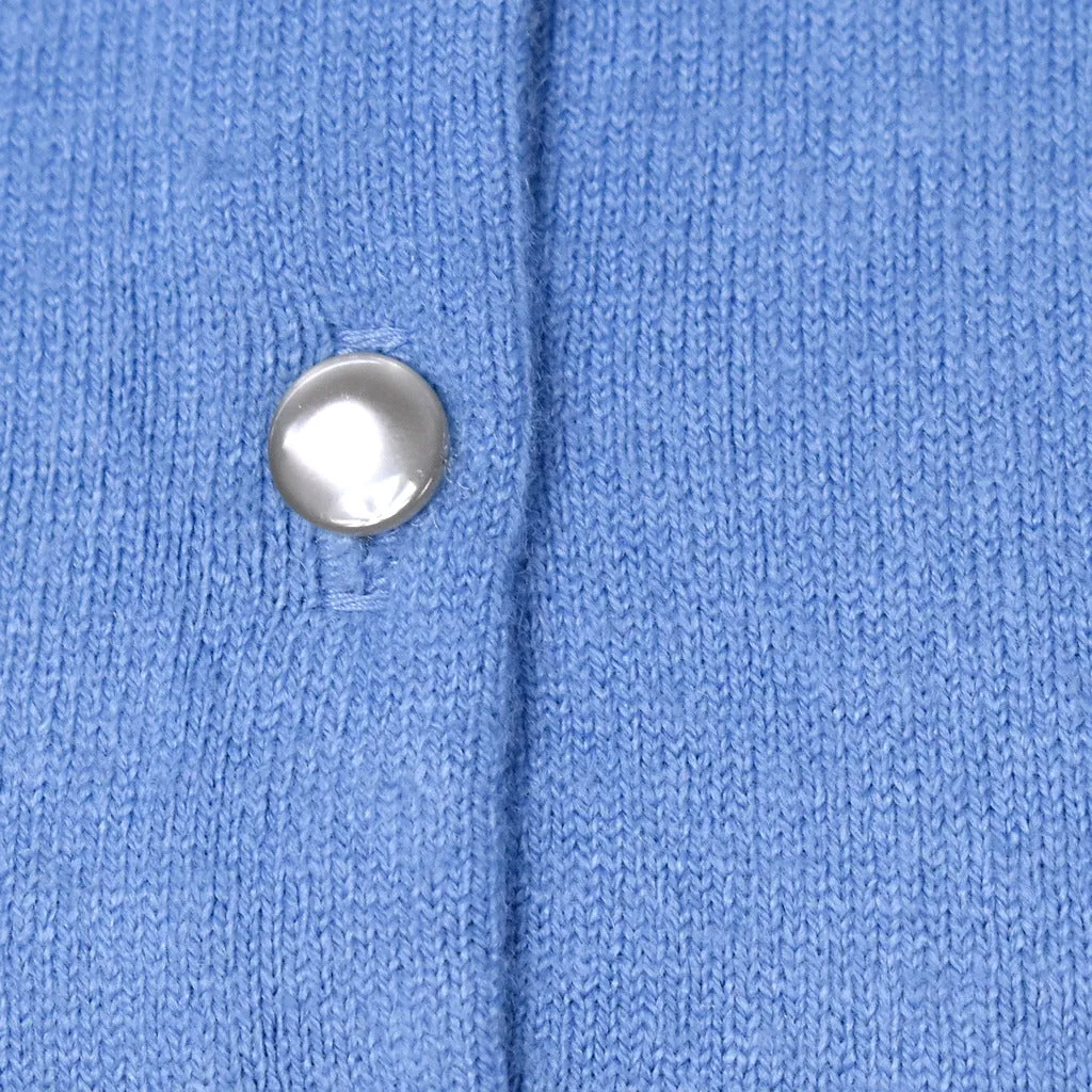 1960s Blue Crew Neck Cardigan