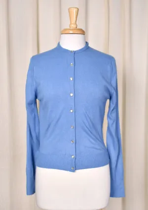 1960s Blue Crew Neck Cardigan