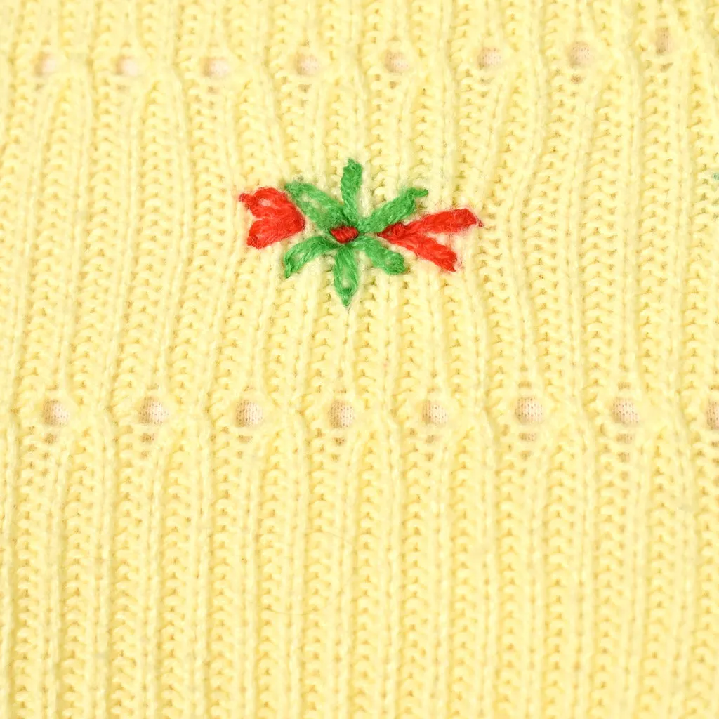 1960s Holiday Floral Sweater