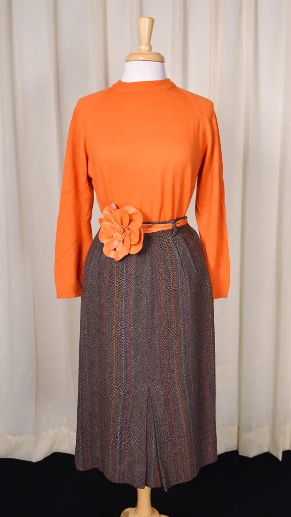 1960s Vintage Orange LS Sweater