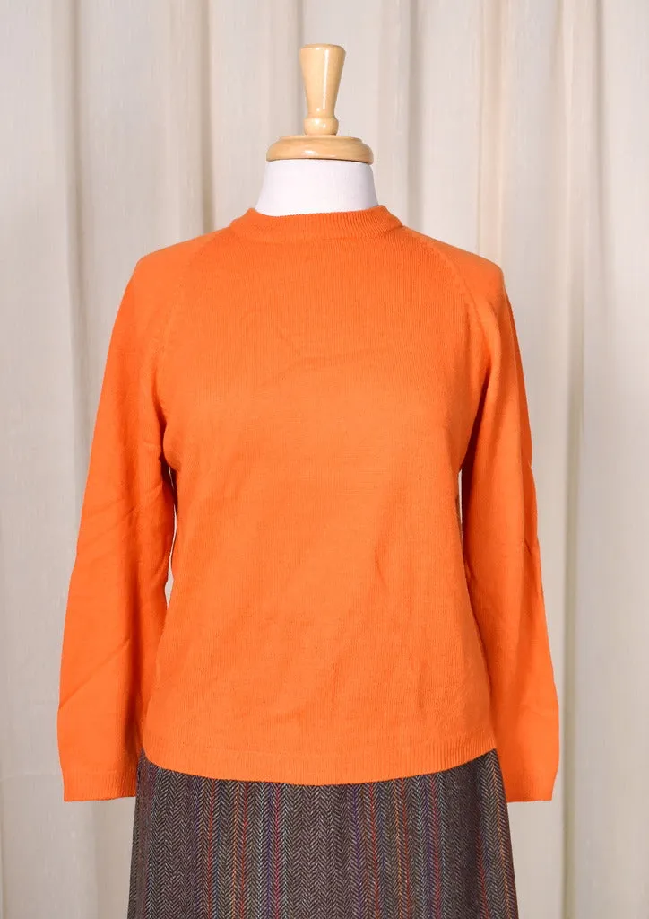 1960s Vintage Orange LS Sweater
