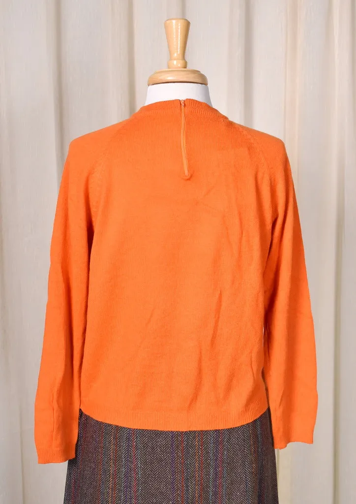 1960s Vintage Orange LS Sweater