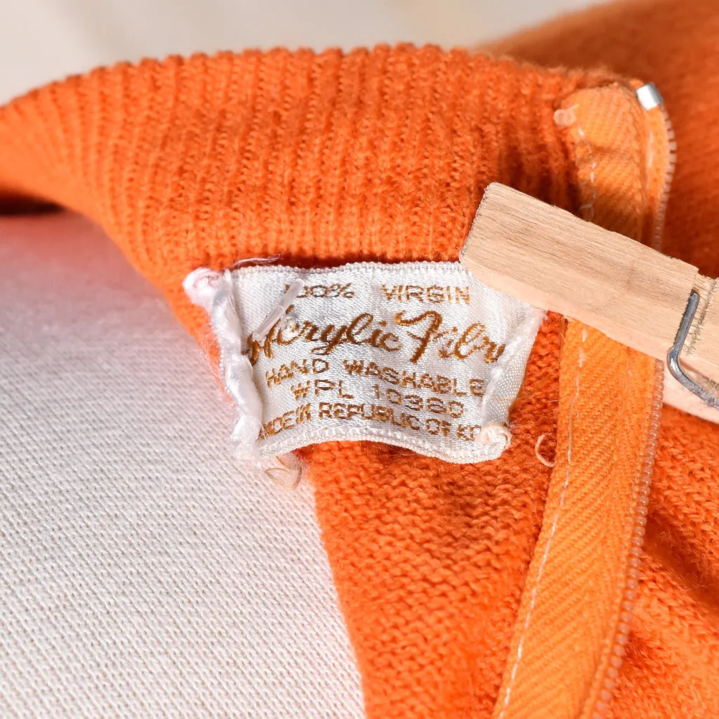1960s Vintage Orange LS Sweater