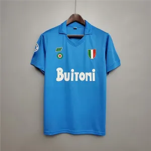 1987 - 1988 Napoli Home - Maradona 10 Print - Retro Jersey