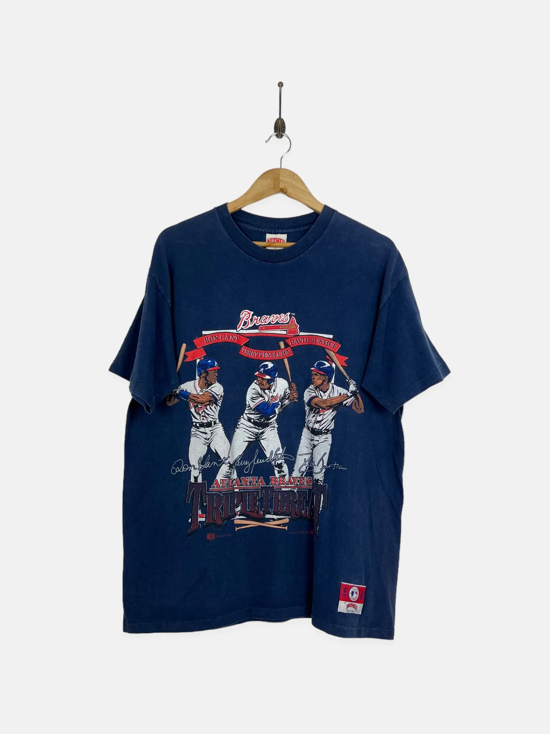 1992 Atlanta Braves MLB USA Made Vintage T-Shirt Size L