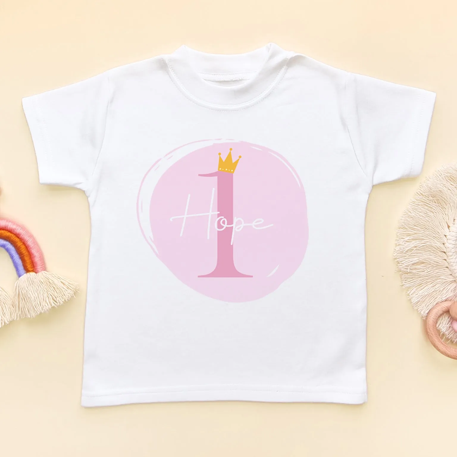 1st Birthday Girl Pink Theme Personalised Toddler & Kids T Shirt