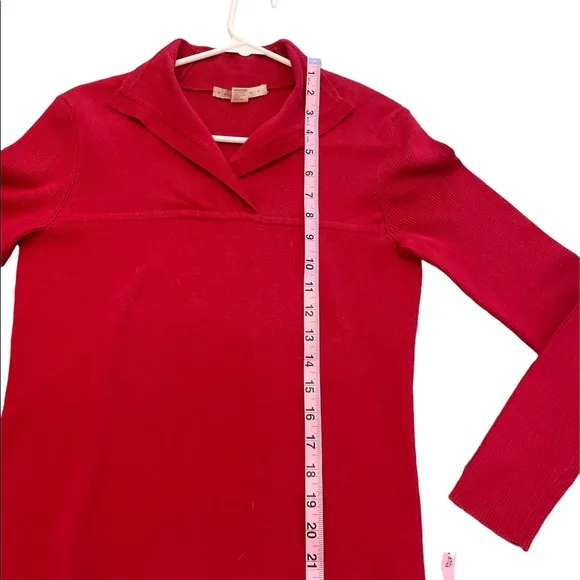 2 Belford Sweater Bundle  sz M Red V-neck Pink Scoop Neck EUC SOFT Modest