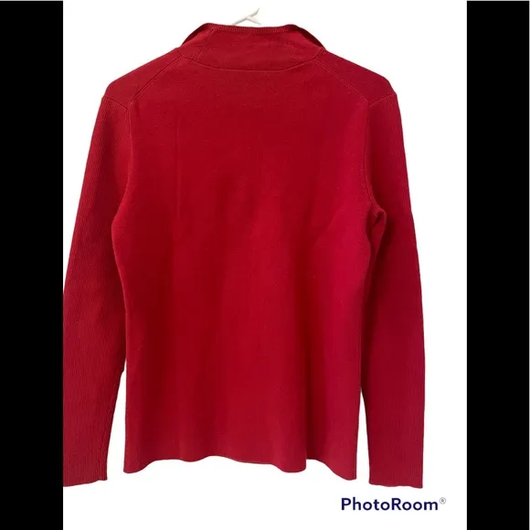 2 Belford Sweater Bundle  sz M Red V-neck Pink Scoop Neck EUC SOFT Modest