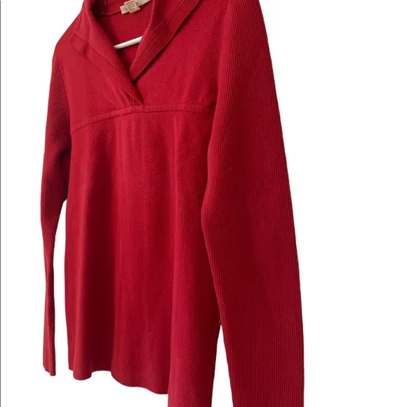 2 Belford Sweater Bundle  sz M Red V-neck Pink Scoop Neck EUC SOFT Modest