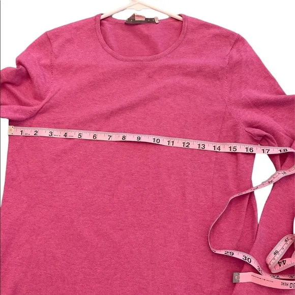 2 Belford Sweater Bundle  sz M Red V-neck Pink Scoop Neck EUC SOFT Modest