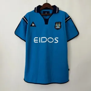 2001 - 2002 Manchester City Home   - Retro Jersey