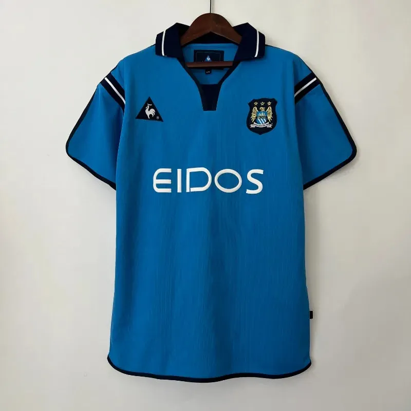 2001 - 2002 Manchester City Home   - Retro Jersey