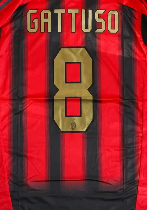 2004 - 2005 AC Milan Home  - Retro Jersey - GATTUSO 8 Print