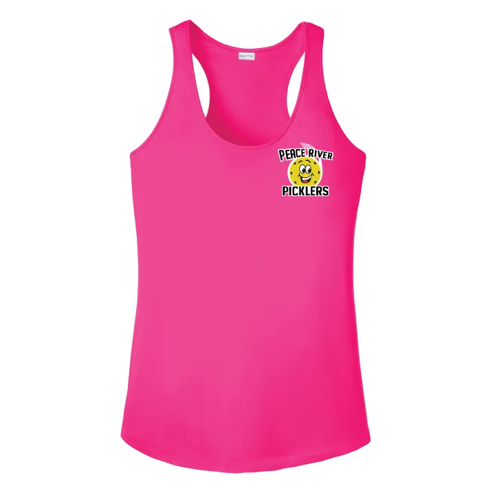 2024 Peace River Picklers Pickleball Ladies Performance Racerback Shirt - Design 4