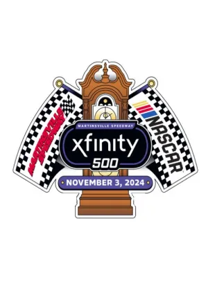 2024 Xfinity 500 Grandfather Clock Layered Hatpin