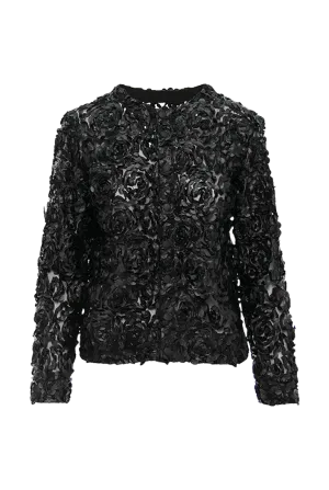 3D Black Tulle Jacket
