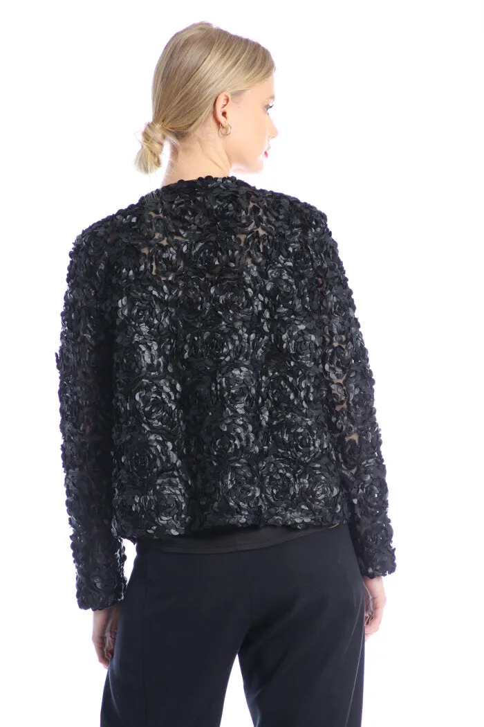 3D Black Tulle Jacket
