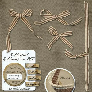 5 Striped Ribbons