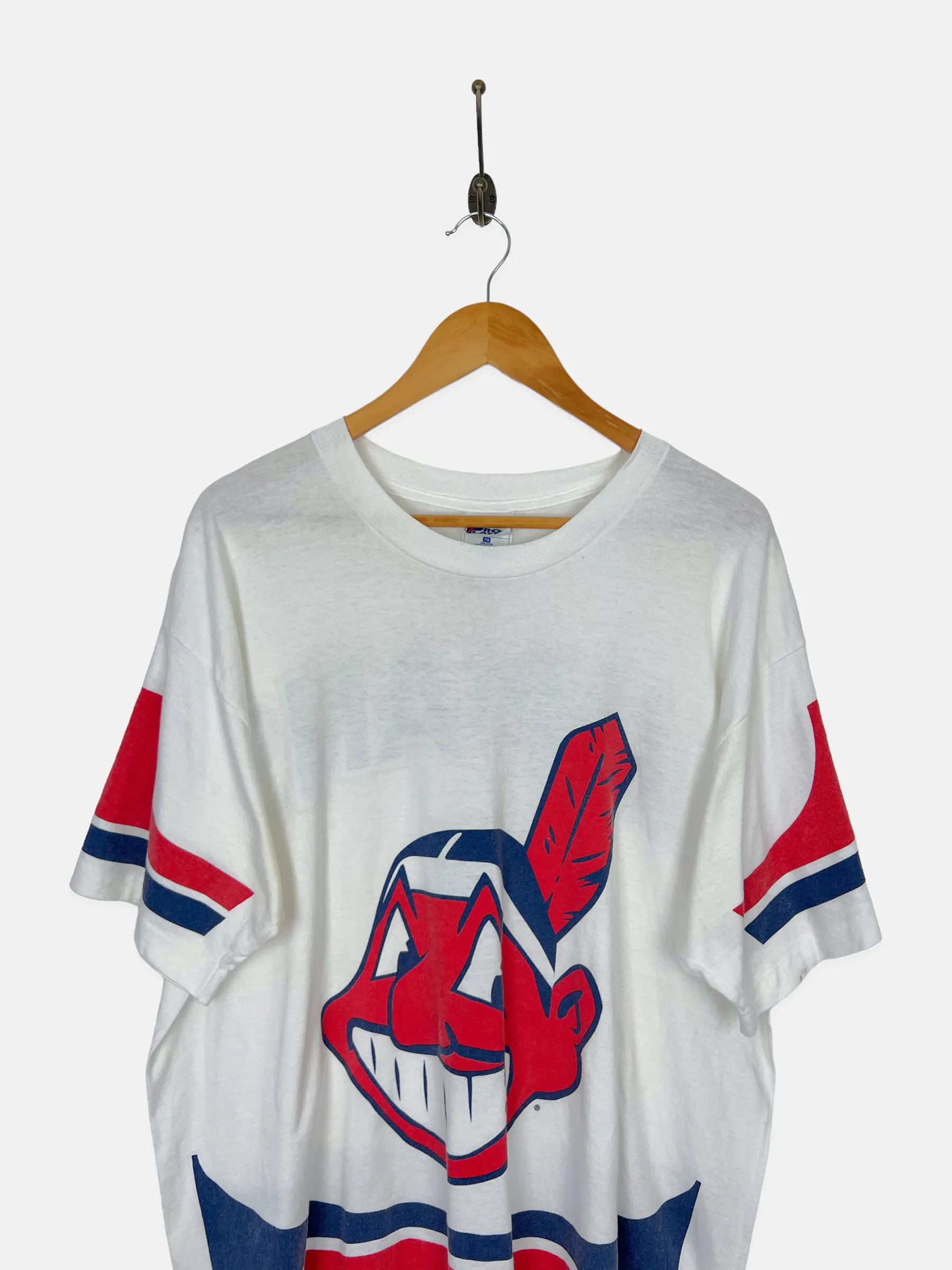 90's Cleveland Indians MLB USA Made Vintage T-Shirt Size XL