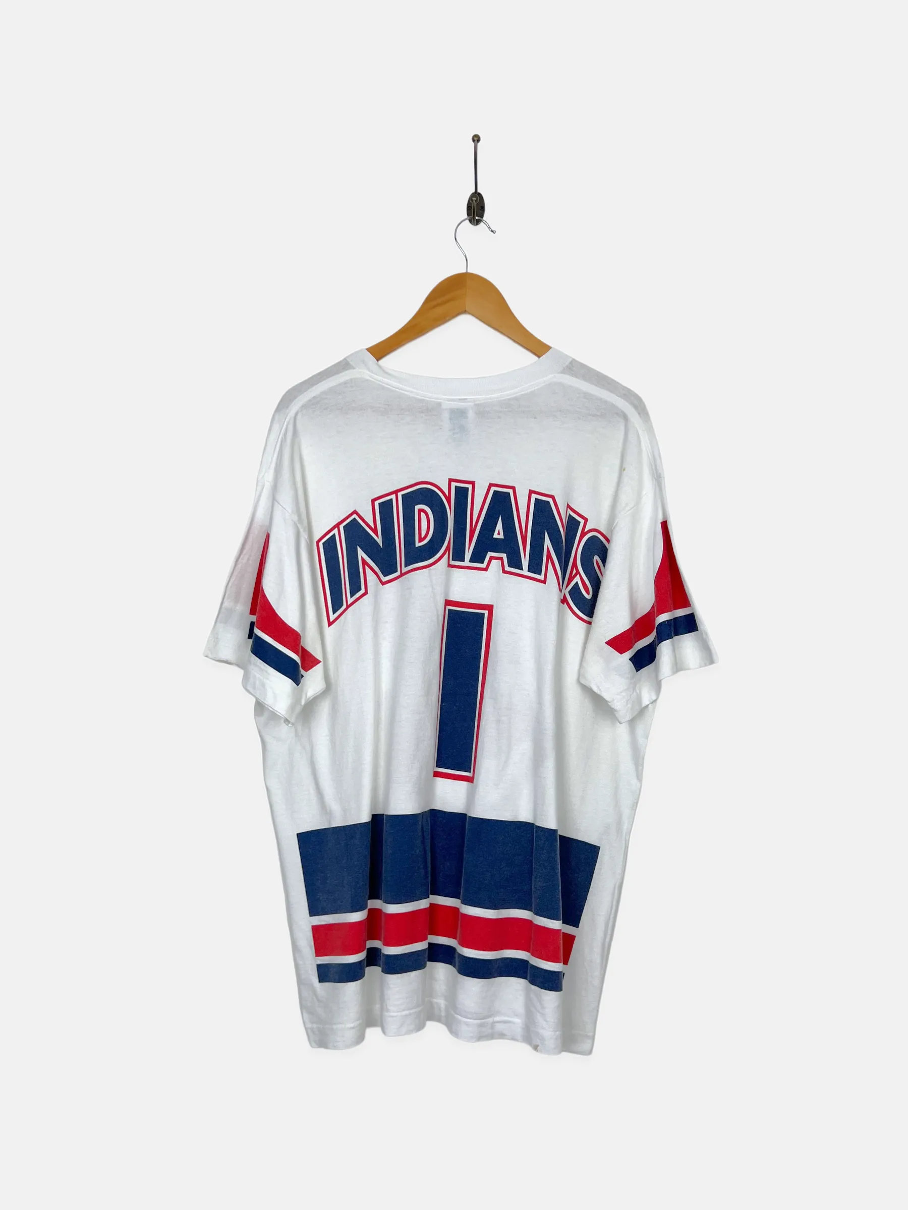 90's Cleveland Indians MLB USA Made Vintage T-Shirt Size XL
