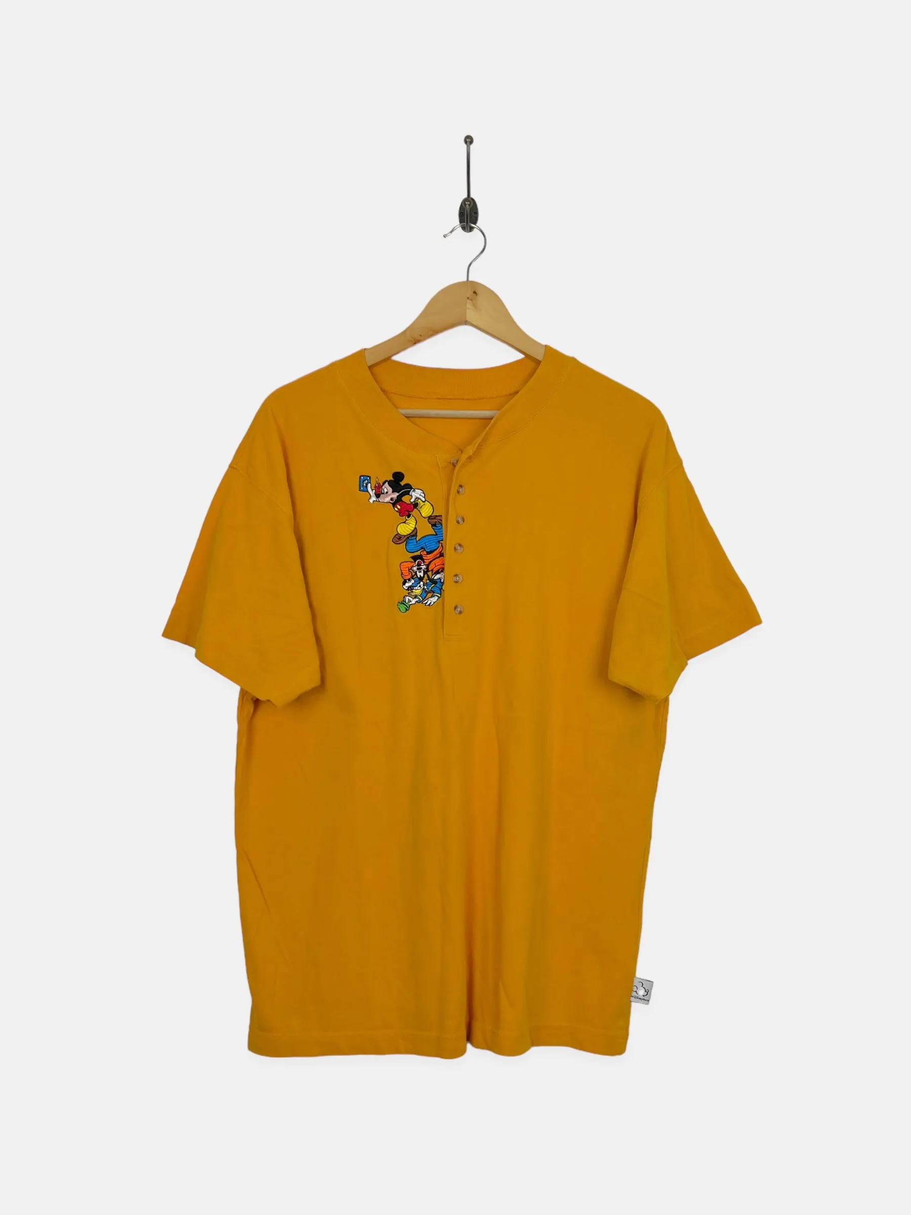 90's Disney Mickey Mouse Embroidered Vintage T-Shirt Size M-L