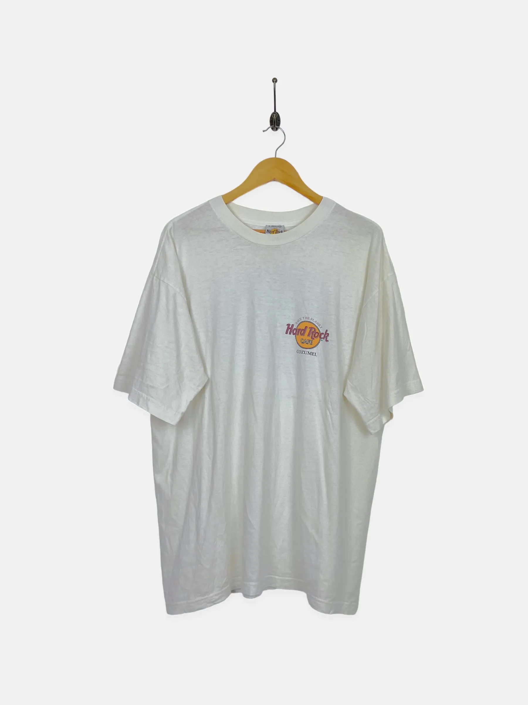 90's Hard Rock Cafe Cozumel 'Save the Reefs' Vintage T-Shirt Size XL-2XL
