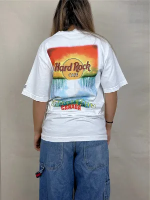 90's Hard Rock Cafe Niagara Falls Canada USA Made Vintage T-Shirt Size 10