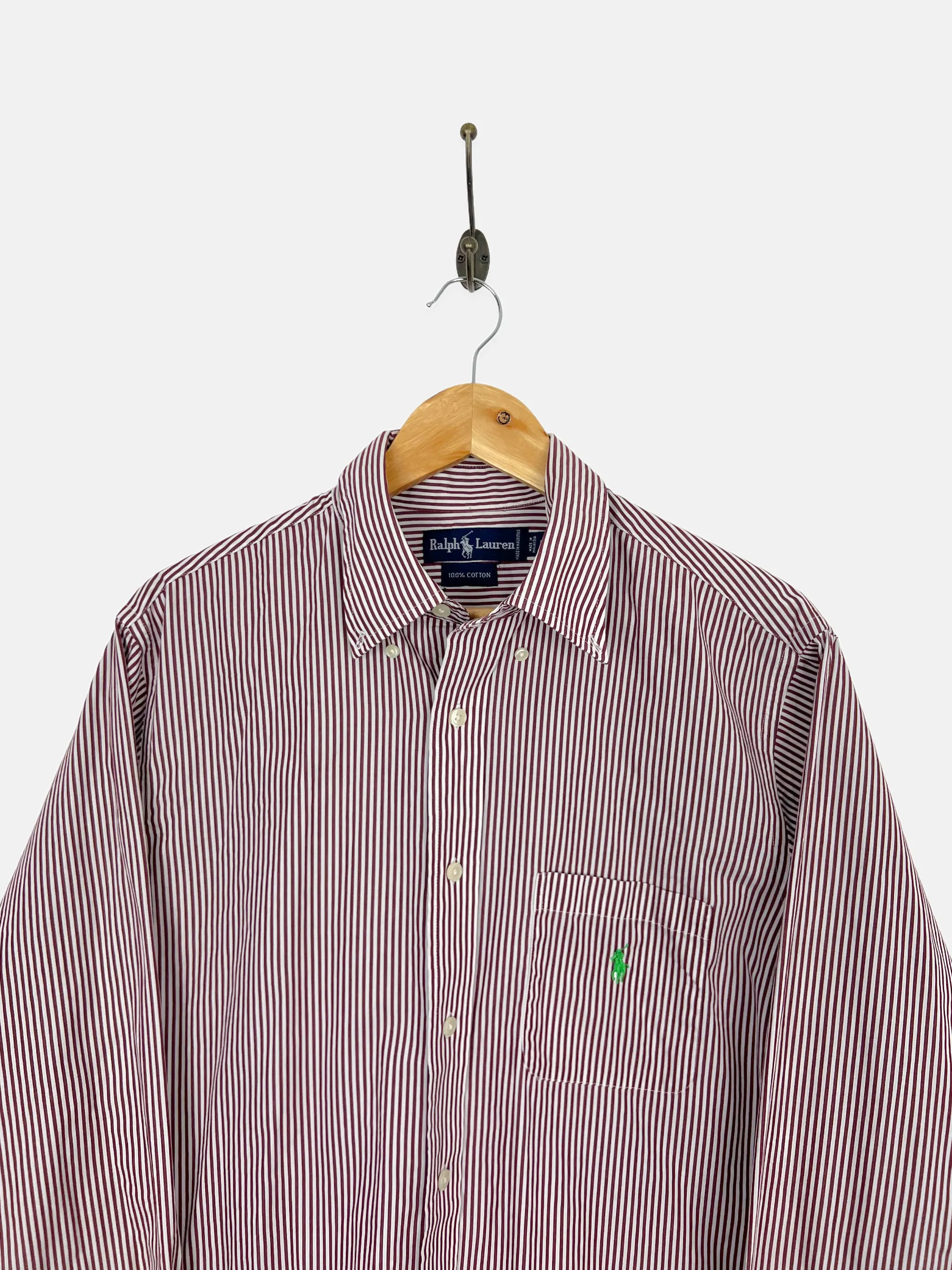 90's Ralph Lauren Embroidered Vintage Button-Up Shirt Size L