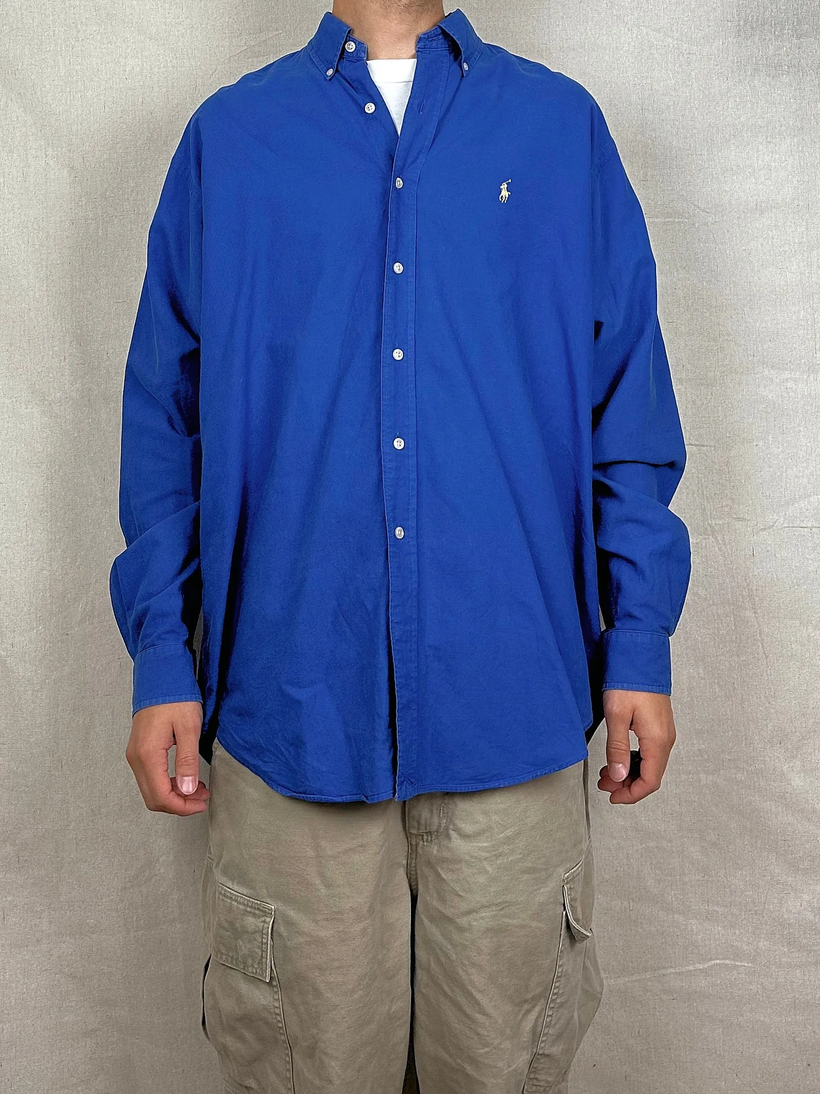90's Ralph Lauren Embroidered Vintage Button-Up Shirt Size XL