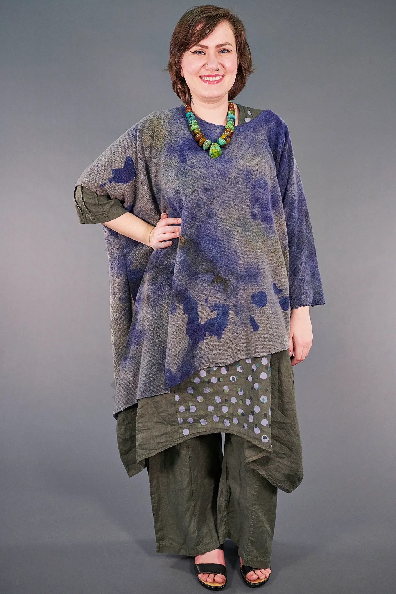 9521  Asymmetric Sweater Ocean-U