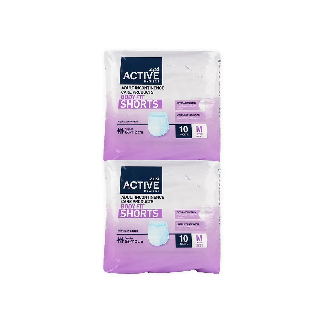 Active Hygiene Shorts Offer 2X10Pcs-M