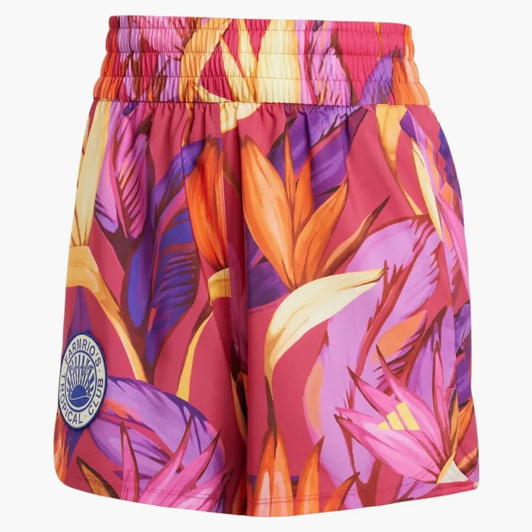 Adidas Women's Farm Rio Pacer Shorts Bold Pink/spring Yellow/lucid Fuchsia