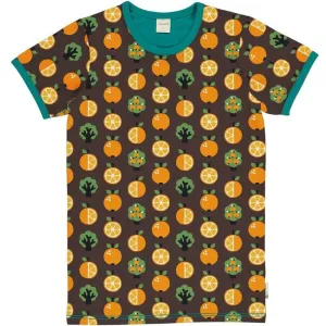 Adult Organic T-Shirt Short Sleeve - Orange - size Large