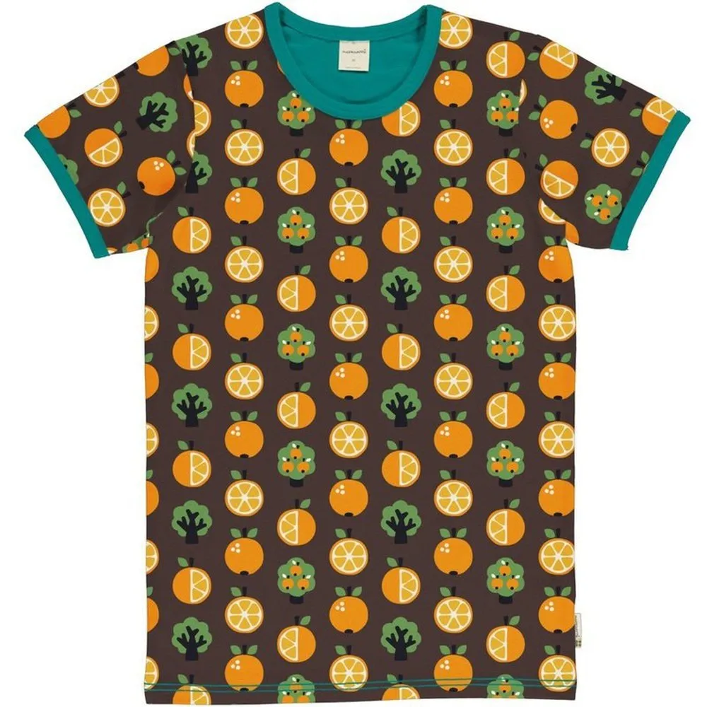 Adult Organic T-Shirt Short Sleeve - Orange - size Large