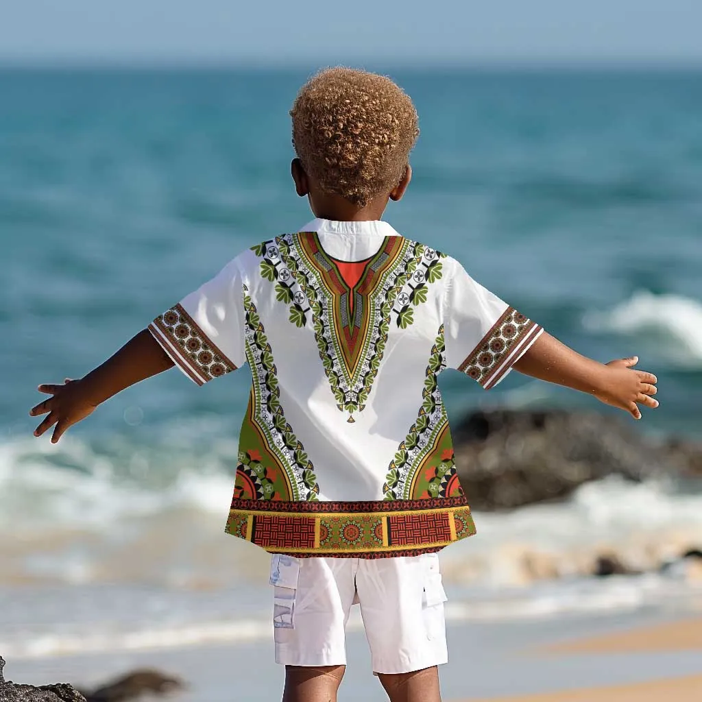 Africa Kid Hawaiian Shirt African Dashiki Royal Gold Version LT14