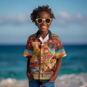 African Christmas Kid Hawaiian Shirt Afro Heritage and Celebrated DT03