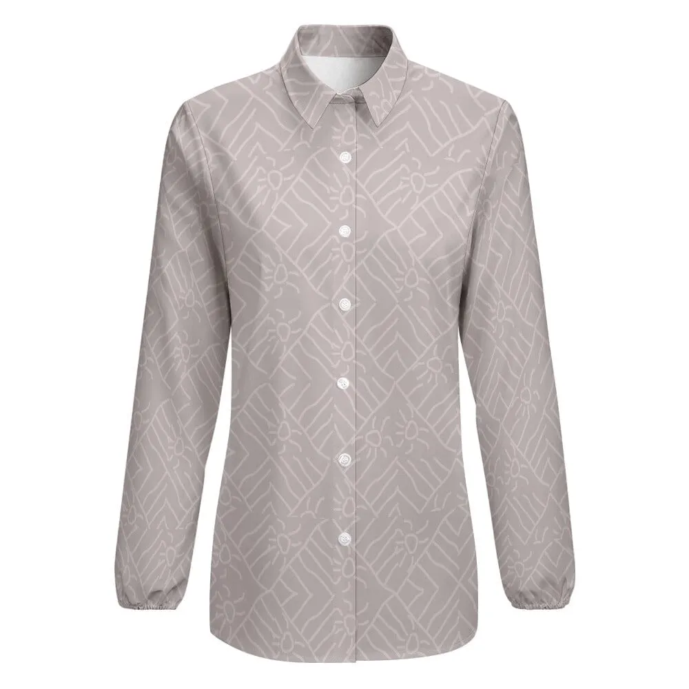 African Print Shirts for Ladies, Blush | Modern African Clothing