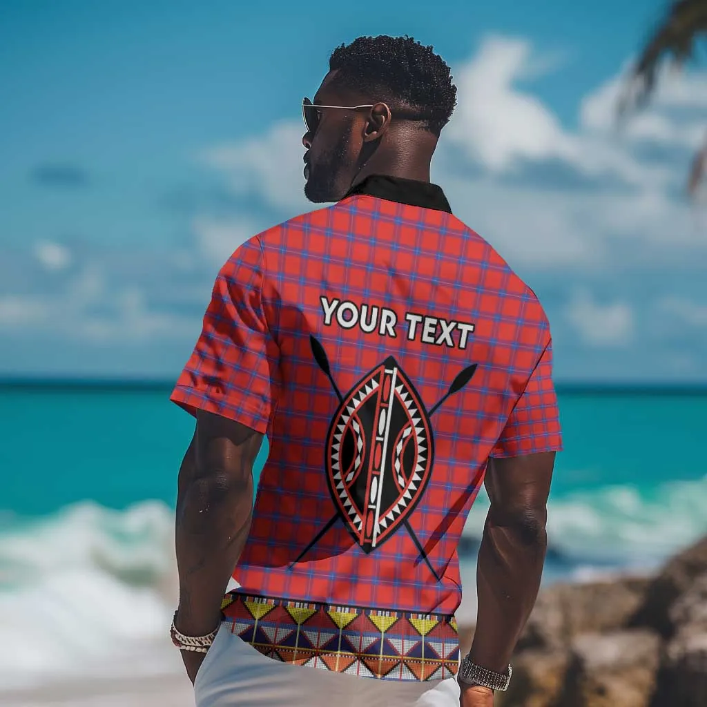 Afro Kenya Maasai Shuka Personalized Hawaiian Shirt Maasai Shield Mix Dashiki LT15