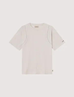 Alba Layered T-Shirt in Antique White
