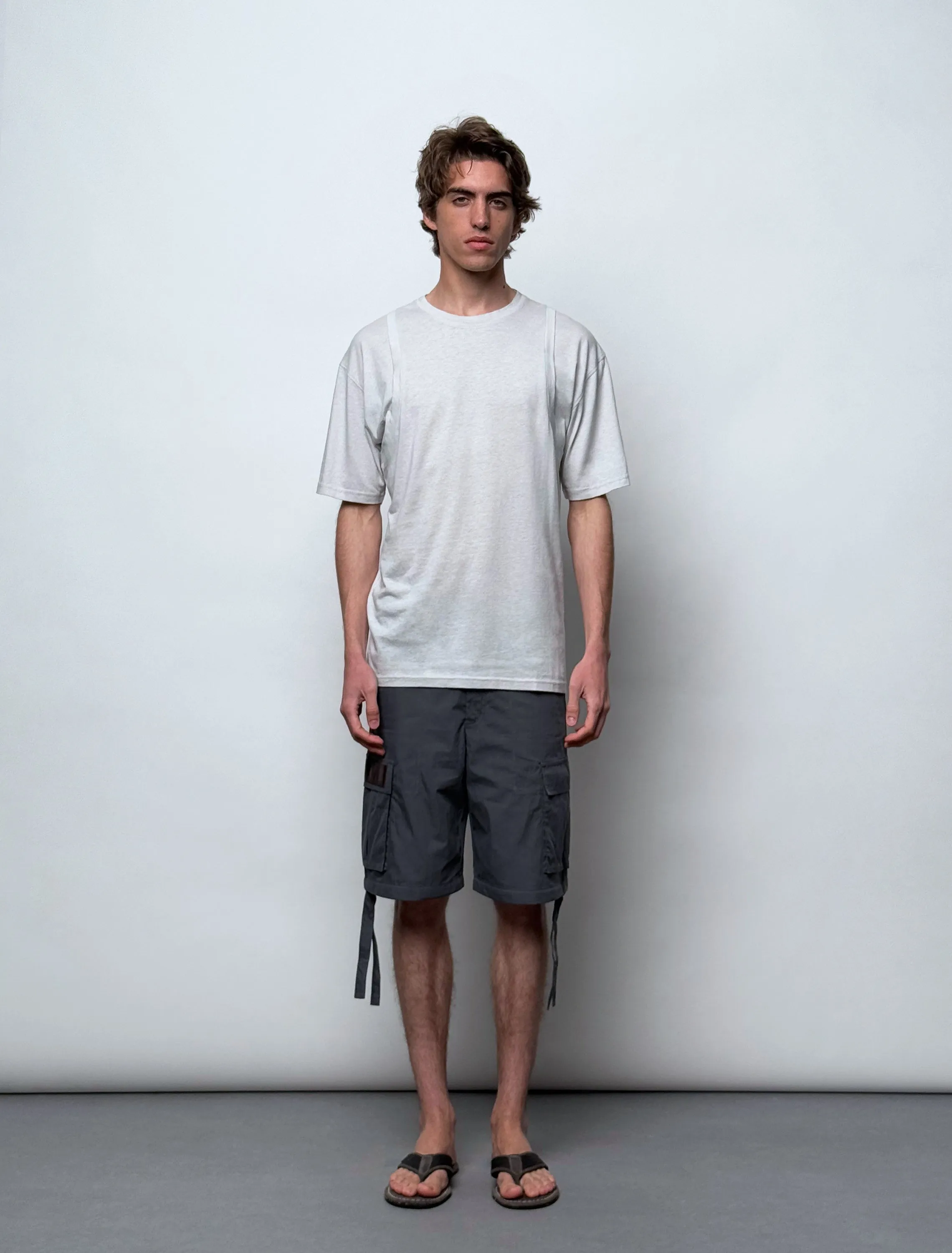 Alba Layered T-Shirt in Antique White