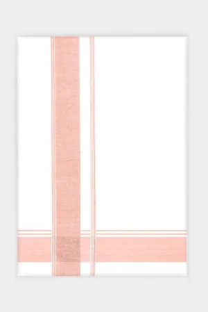 Alvin Avatar  - Peach Orange Smooth Cotton Double Layered Dhoti With Fancy Borders | Uathayam
